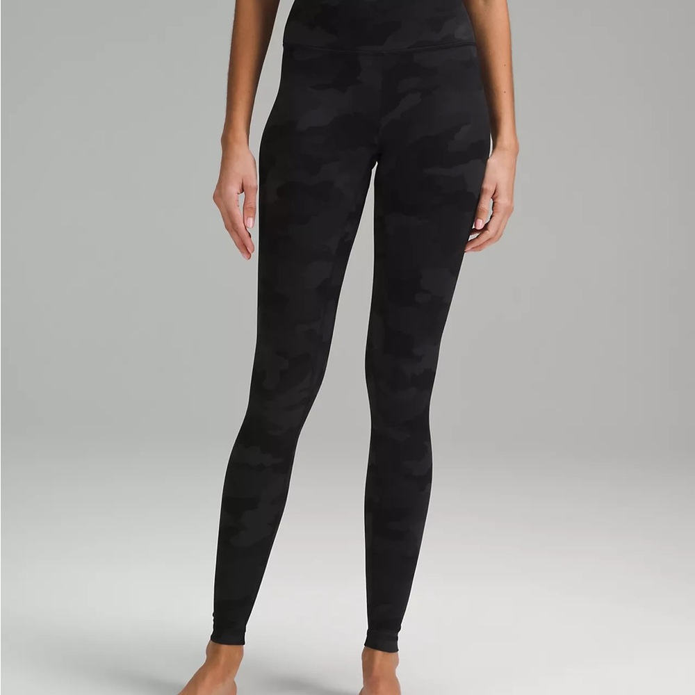 lululemon Align™ High-Rise Pant 28" Black Camouflage Leggings Size 6